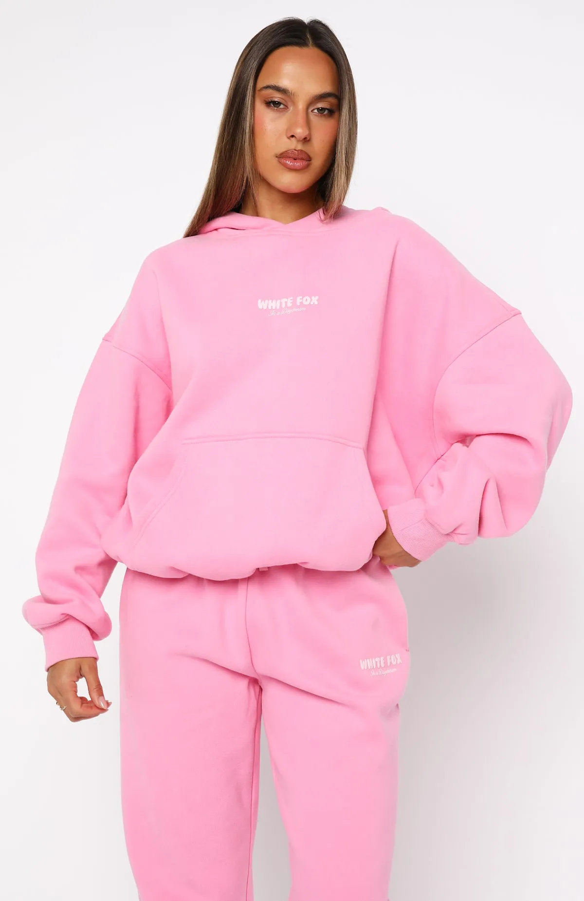 Daydreamers Nadia Oversized Hoodie Bubblegum sold by White Fox Boutique product image thumbnail 3