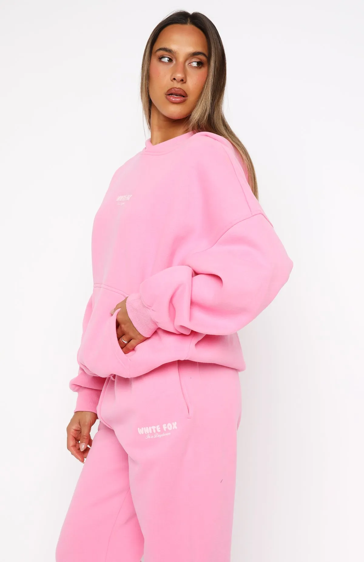 Daydreamers Nadia Oversized Hoodie Bubblegum sold by White Fox Boutique product image thumbnail 4