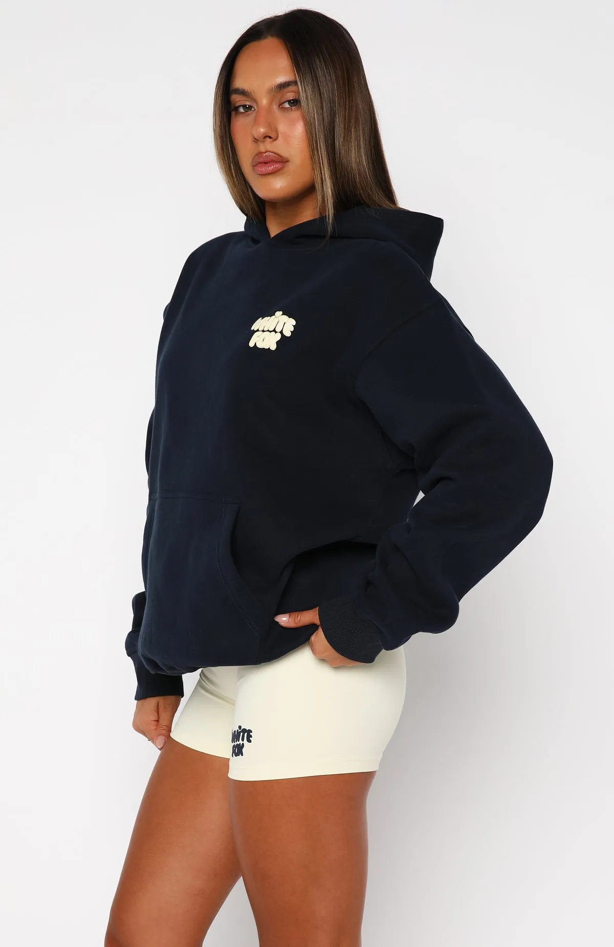 Daydreamers Angelina Oversized Hoodie Navy sold by White Fox Boutique product image thumbnail 3
