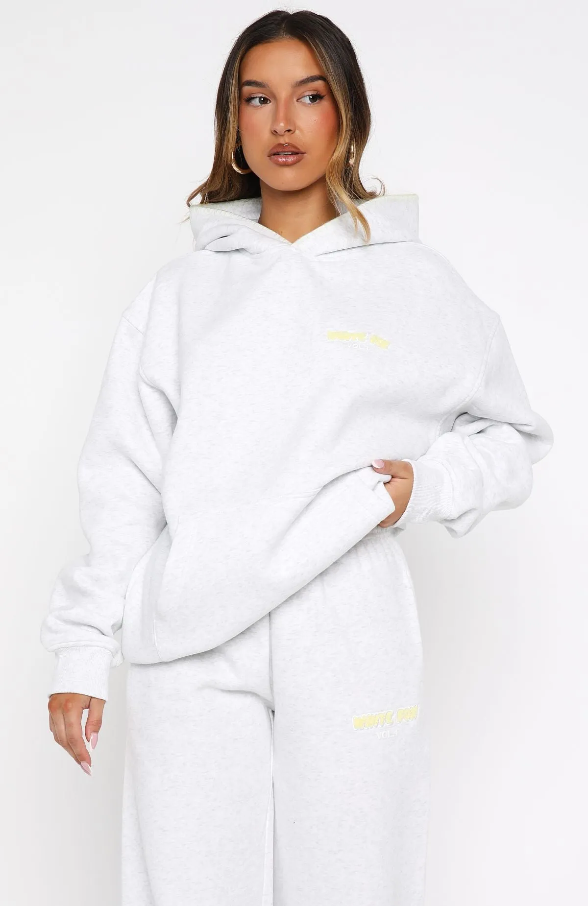 Vol. 1 Oversized Hoodie Grey Marle sold by White Fox Boutique product image thumbnail 3