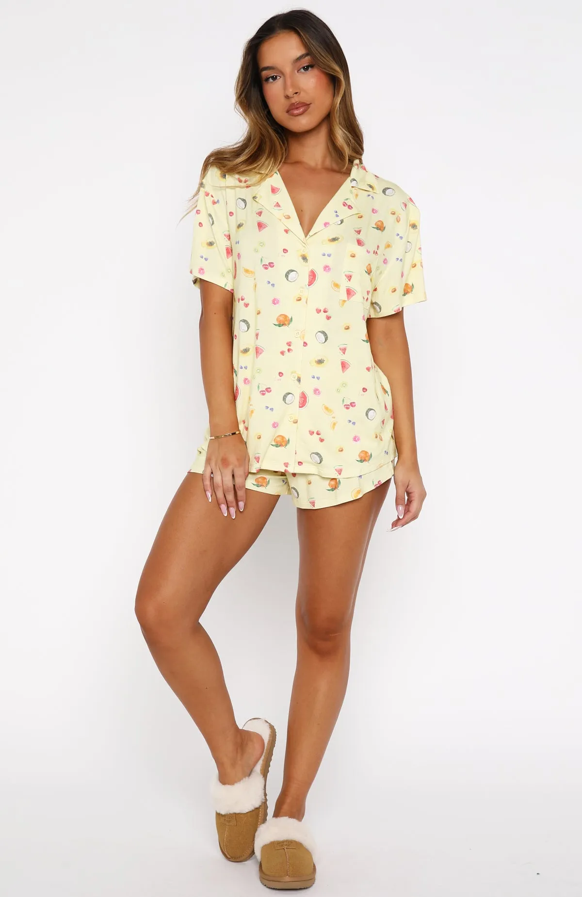 Dreamscape Printed Pyjama Set Fruit Salad sold by White Fox Boutique product image thumbnail 5