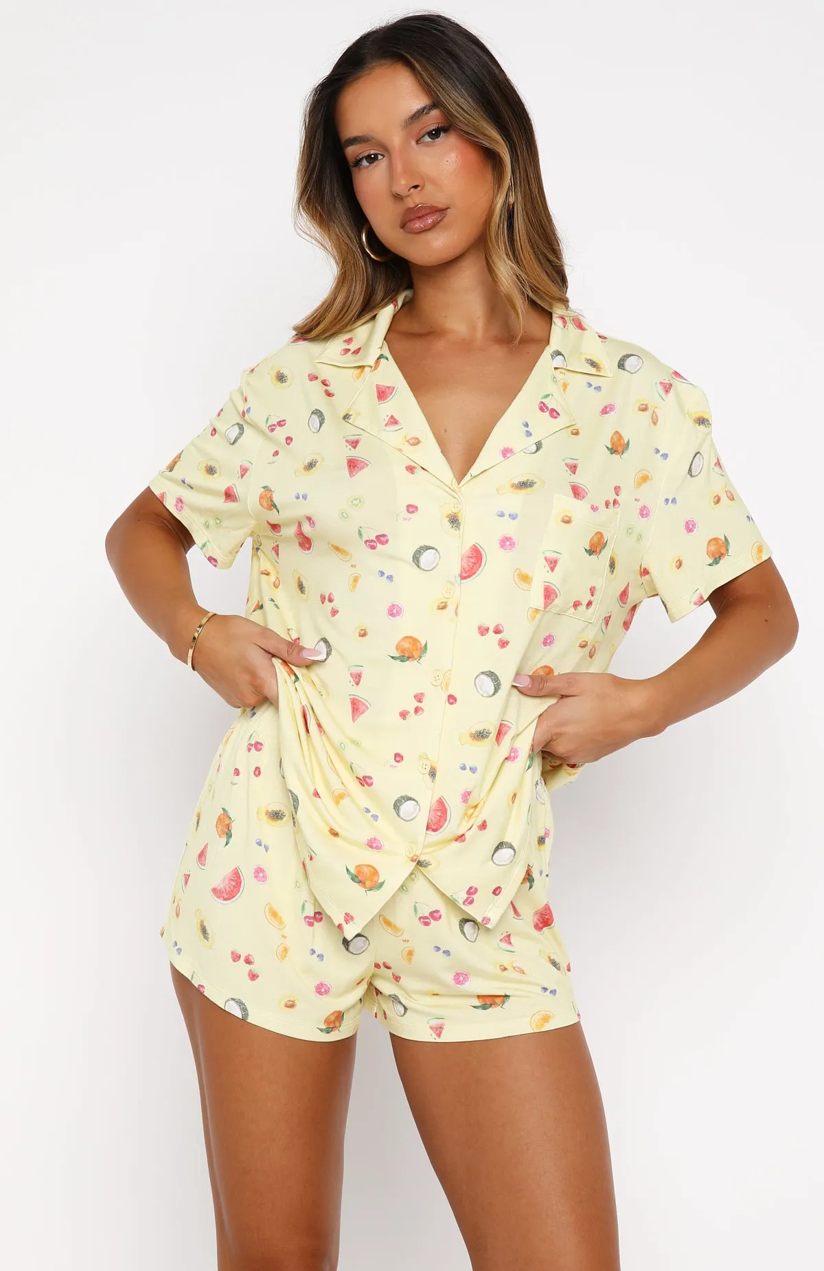 Dreamscape Printed Pyjama Set Fruit Salad sold by White Fox Boutique product image thumbnail 2