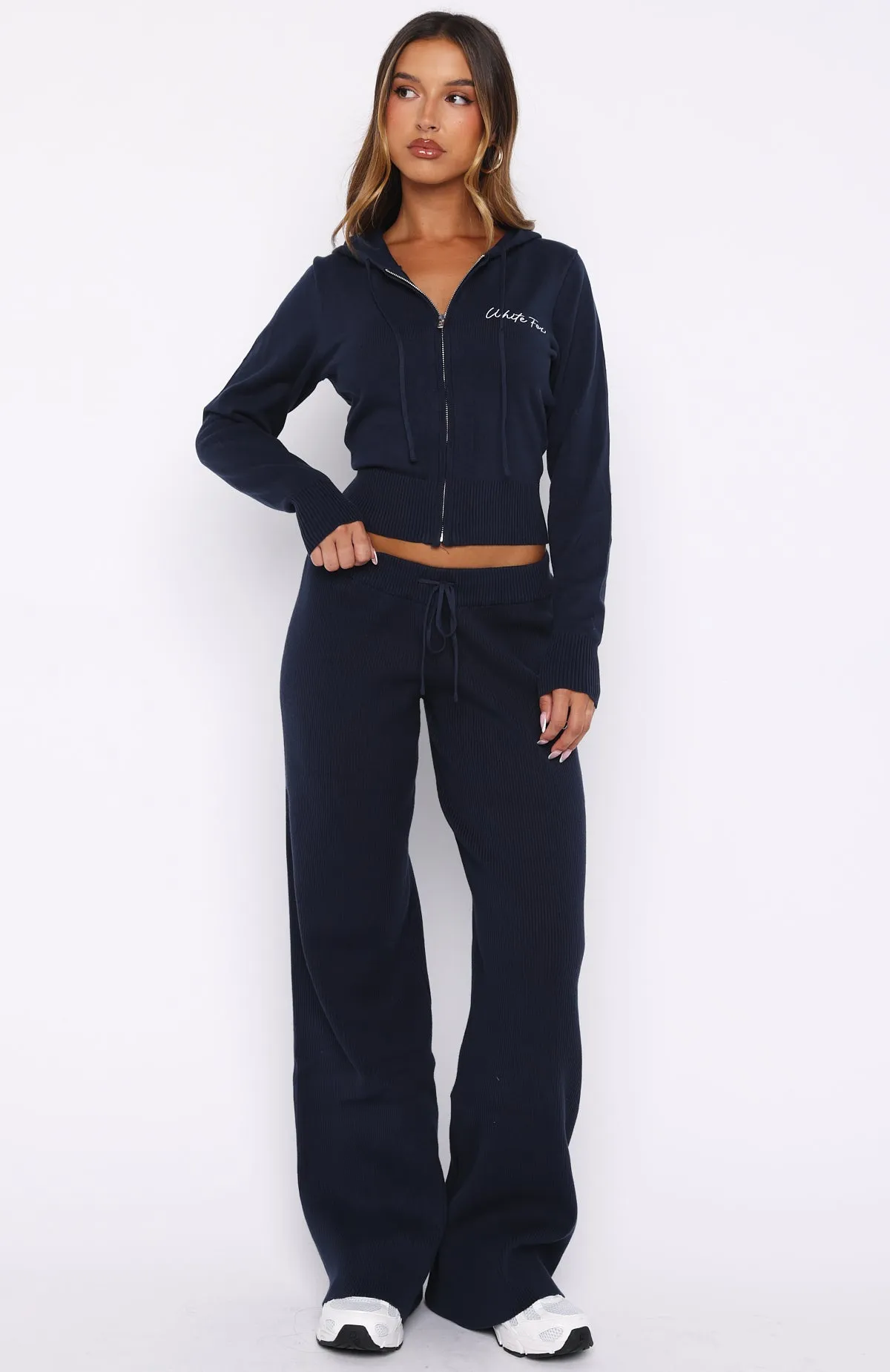 Paying It Forward Zip Front Hoodie Navy sold by White Fox Boutique product image thumbnail 5