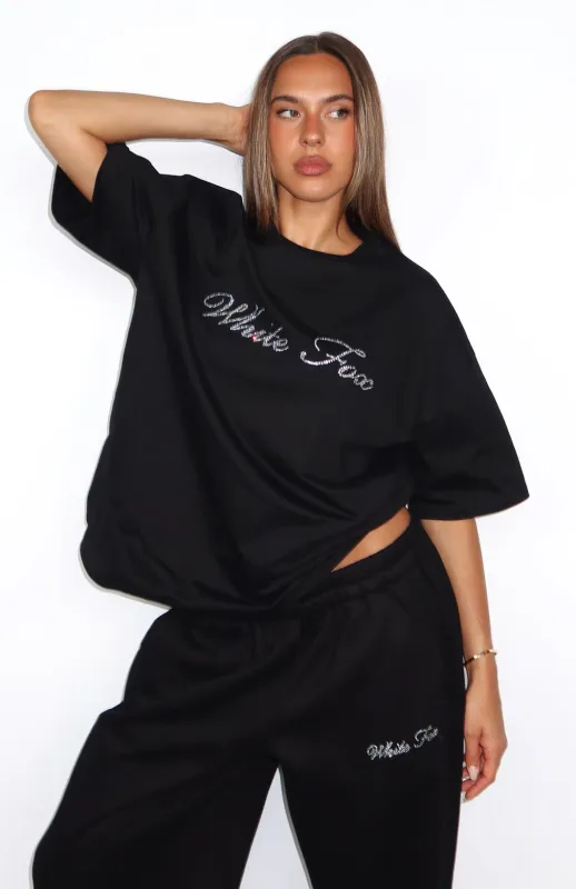 Make It Or Break It Oversized Tee Black sold by White Fox Boutique