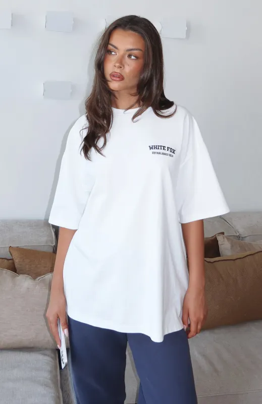 Can't Miss It Oversized Tee White sold by White Fox Boutique