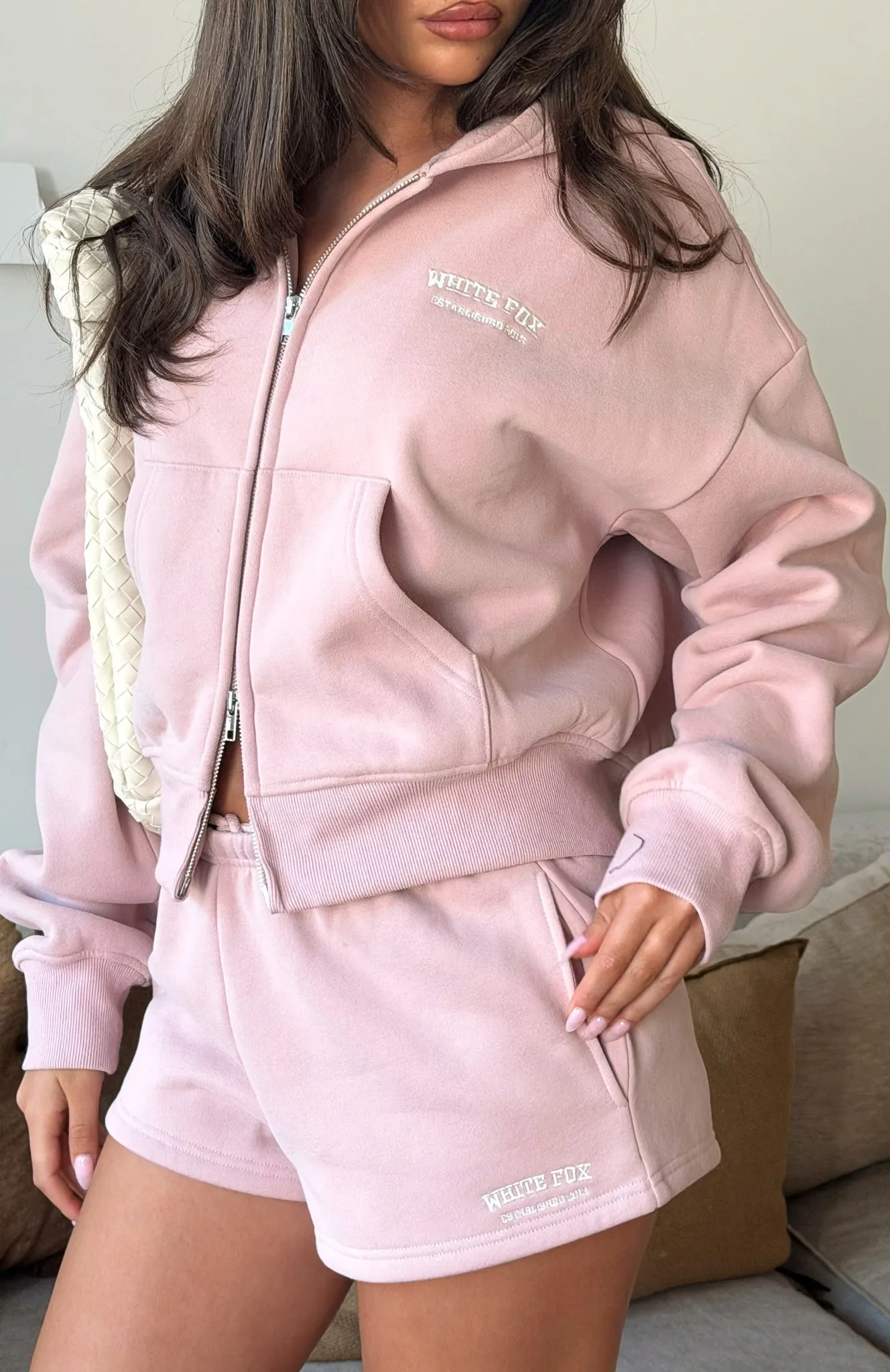 Can't Miss It Lounge Shorts Dusty Pink sold by White Fox Boutique