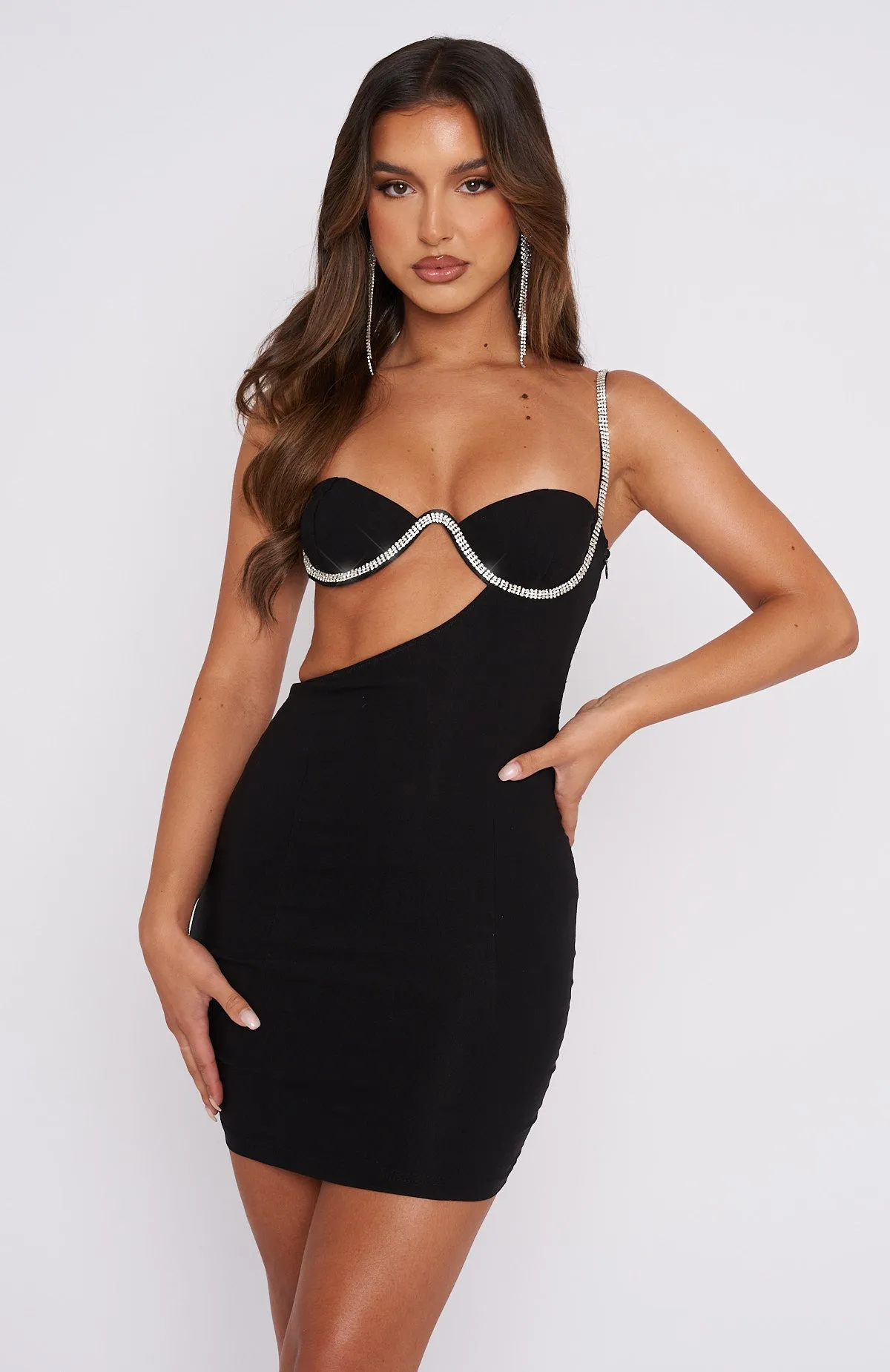 Turn Back Time Mini Dress Black sold by White Fox Boutique product image thumbnail 2