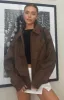 Come Together PU Jacket Chocolate sold by White Fox Boutique