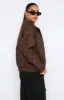 Come Together PU Jacket Chocolate sold by White Fox Boutique
