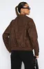 Come Together PU Jacket Chocolate sold by White Fox Boutique