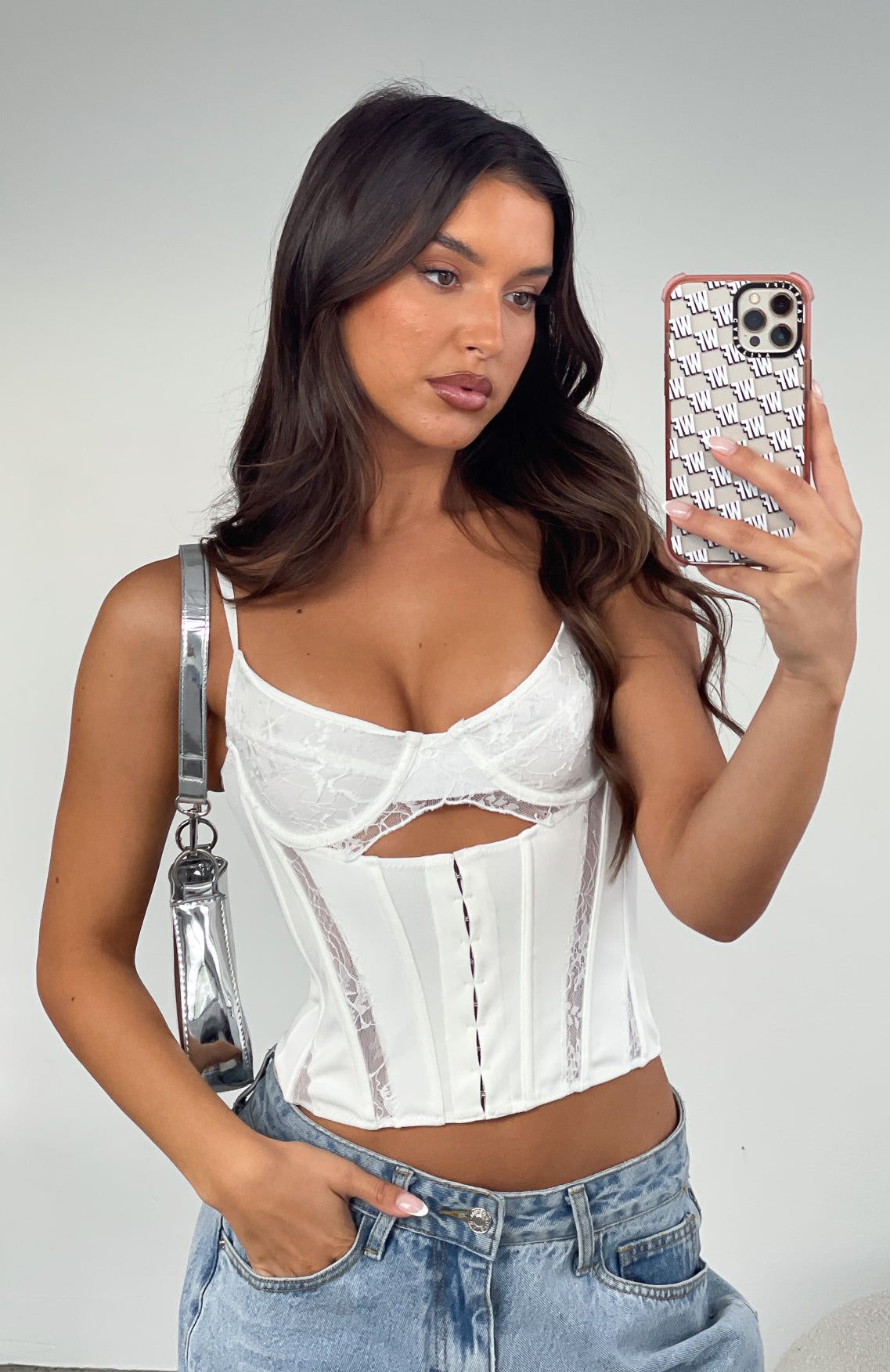 Whatever You Like Bustier White sold by White Fox Boutique