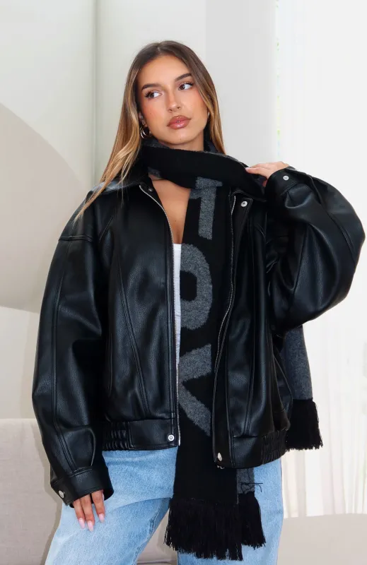 Falsetto Scarf Black sold by White Fox Boutique