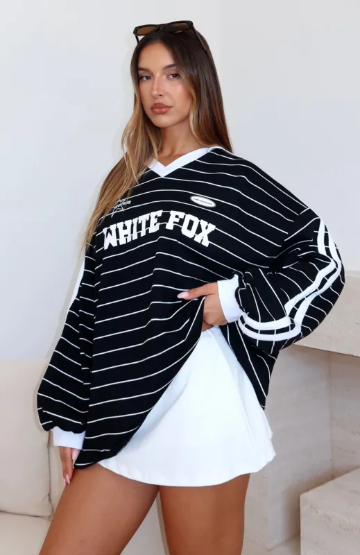 Come My Way Long Sleeve Jersey Black sold by White Fox Boutique