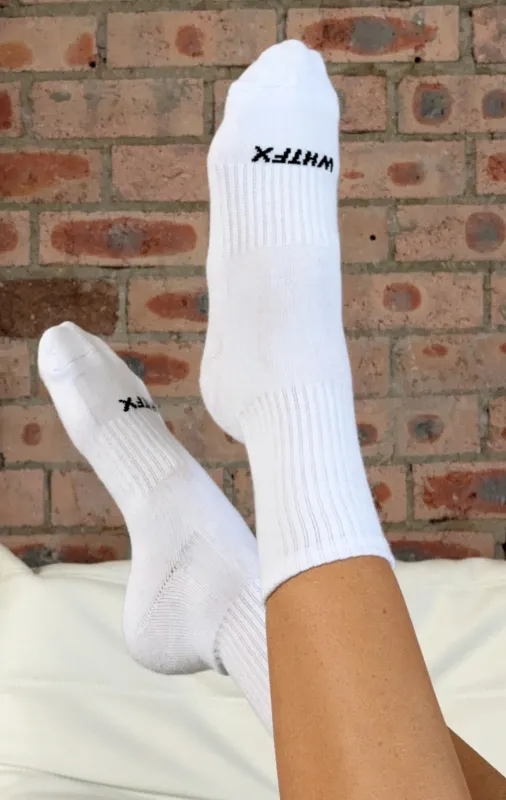One More Look Socks White sold by White Fox Boutique