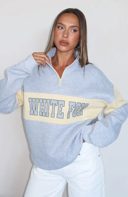 Show Yourself Zip Front Sweater Dark Grey Marle sold by White Fox Boutique