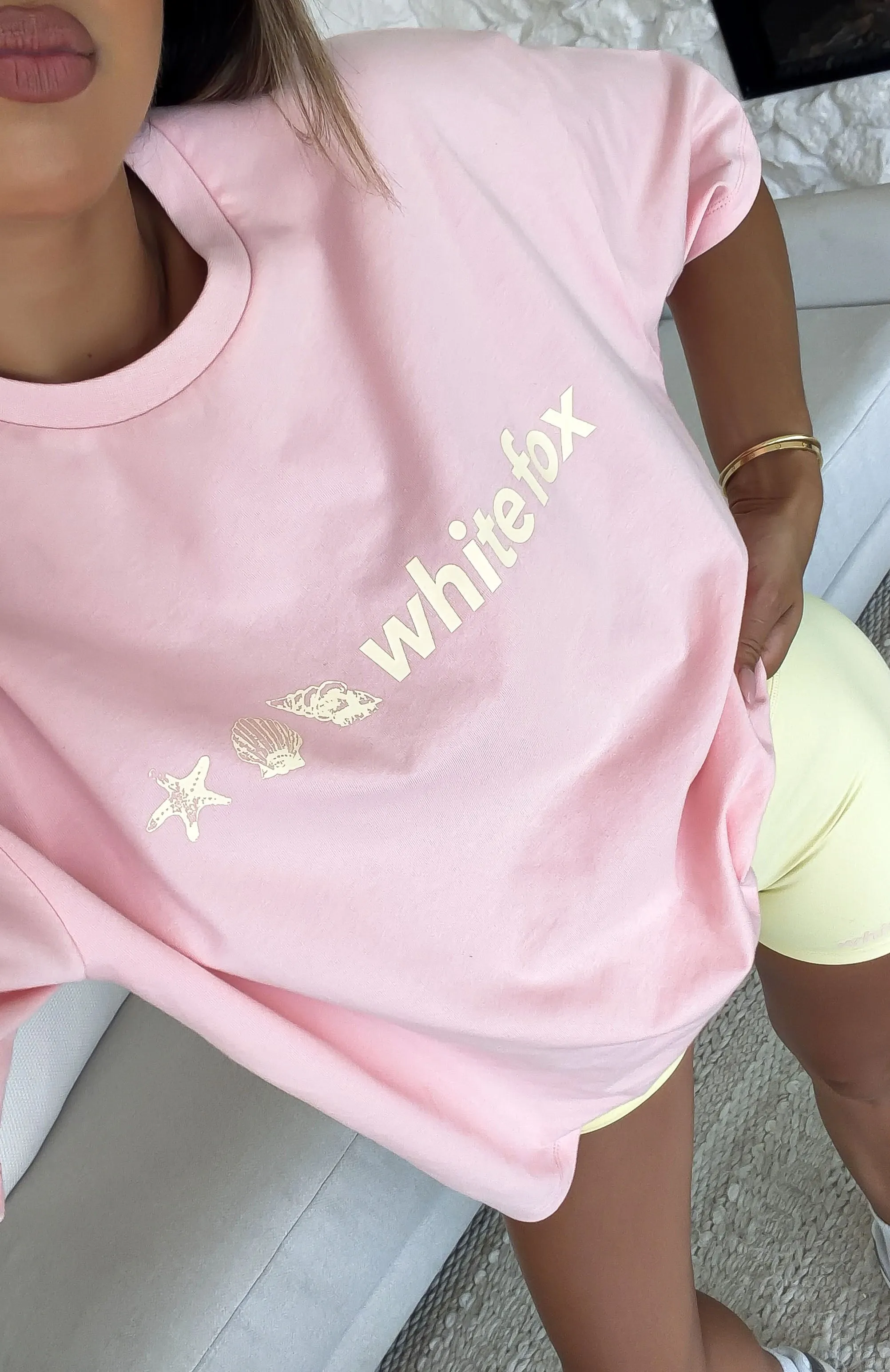 Tropic Rush Oversized Tee Pink sold by White Fox Boutique