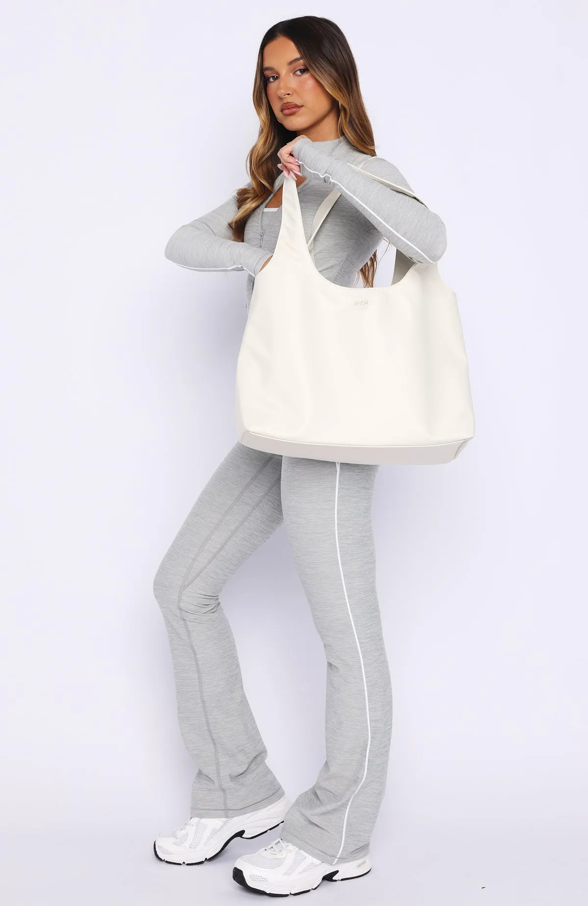 Maxton Nylon Shoulder Bag Cream sold by White Fox Boutique product image thumbnail 2