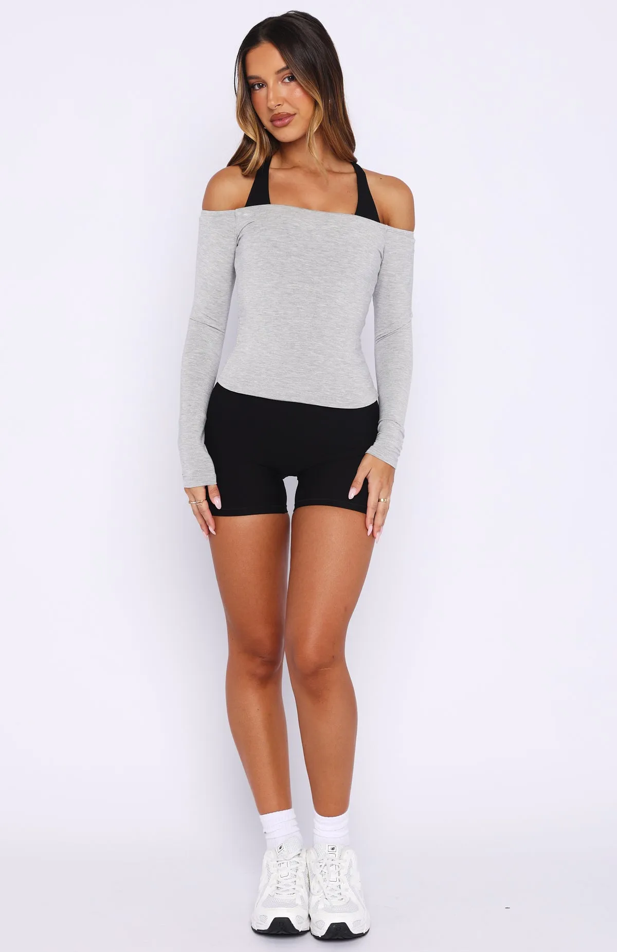 Mad For You Long Sleeve Top Grey Marle sold by White Fox Boutique product image thumbnail 5