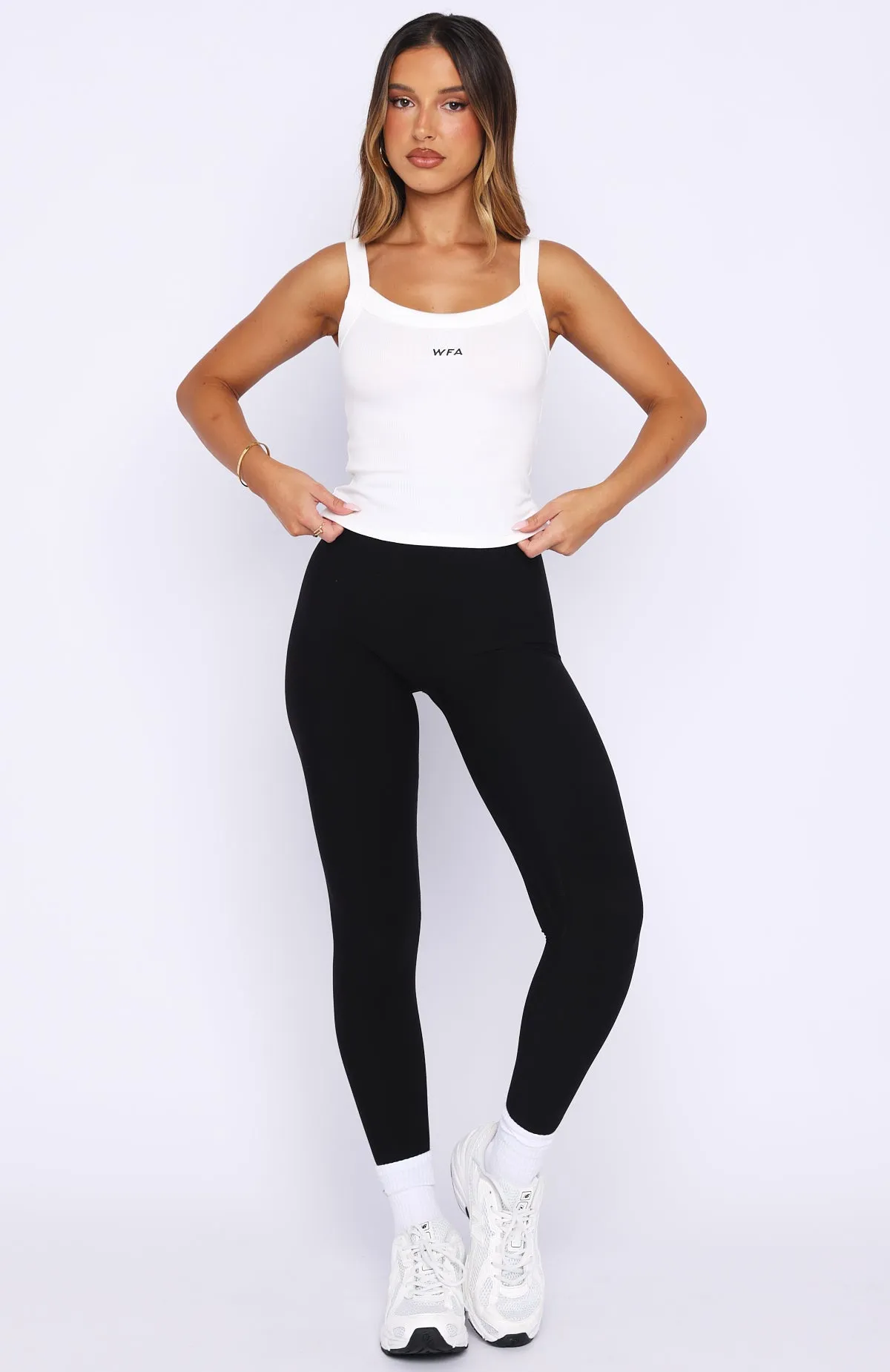 Maximum Rib Tank White sold by White Fox Boutique product image thumbnail 5