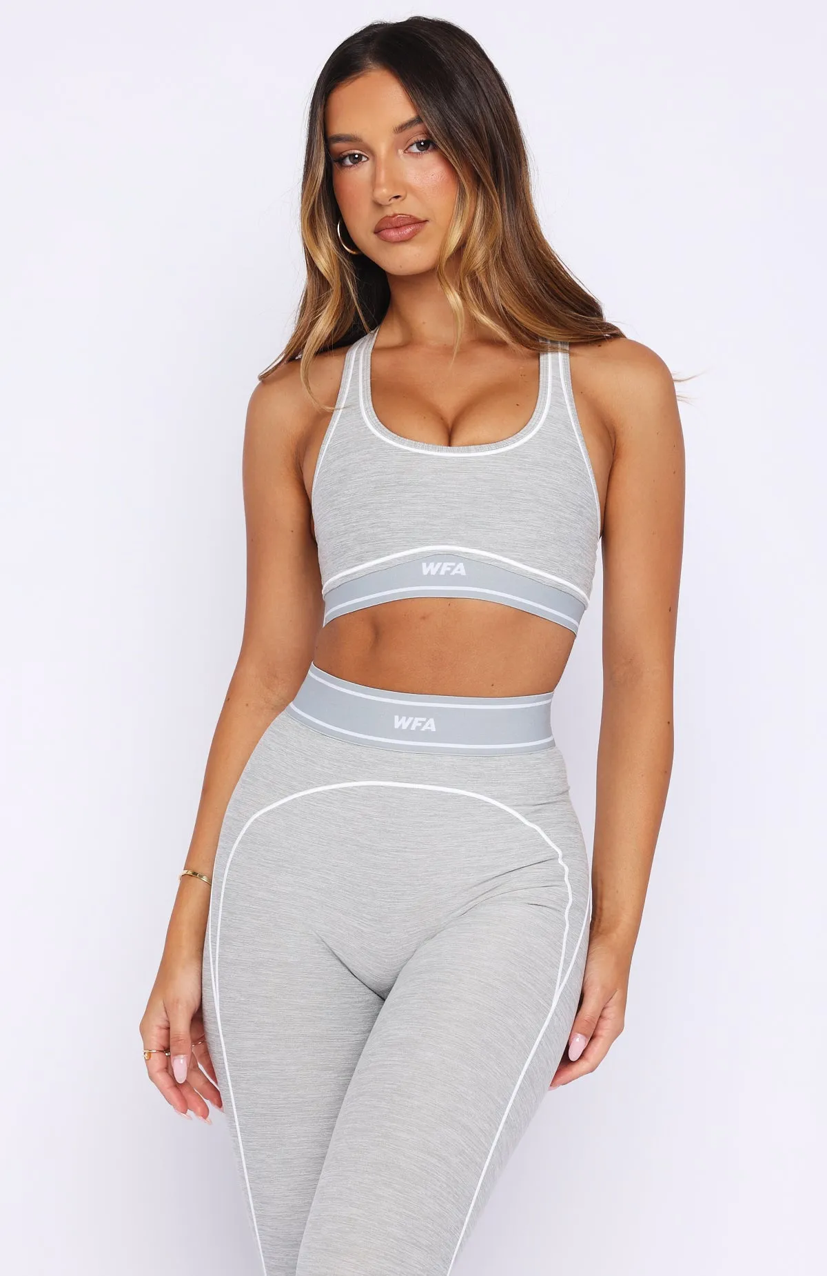 Strategy Sports Bra Grey Marle sold by White Fox Boutique product image thumbnail 3