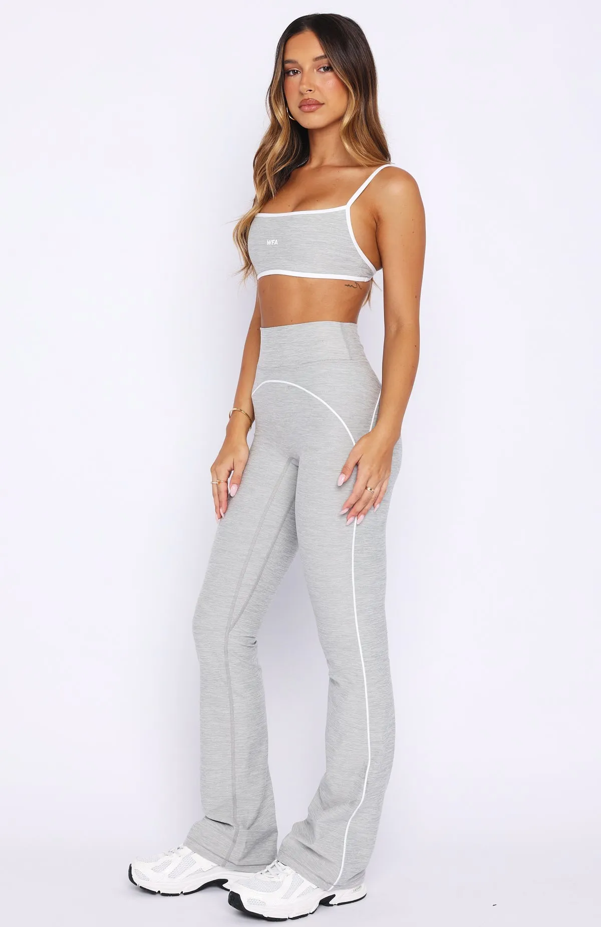 Volt Flare Leggings Grey Marle sold by White Fox Boutique product image thumbnail 3