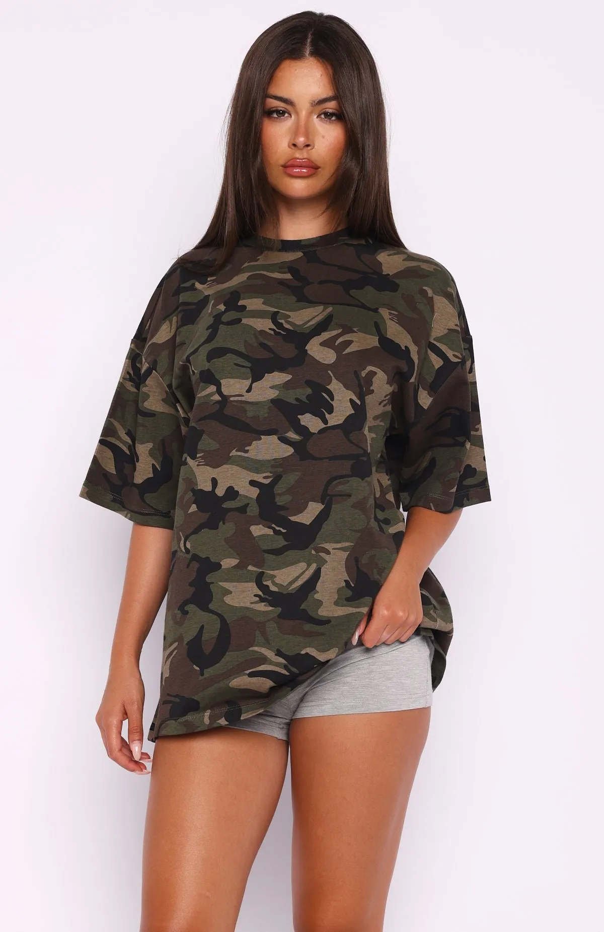 In Plain Sight Oversized Tee Green Camo sold by White Fox Boutique product image thumbnail 2