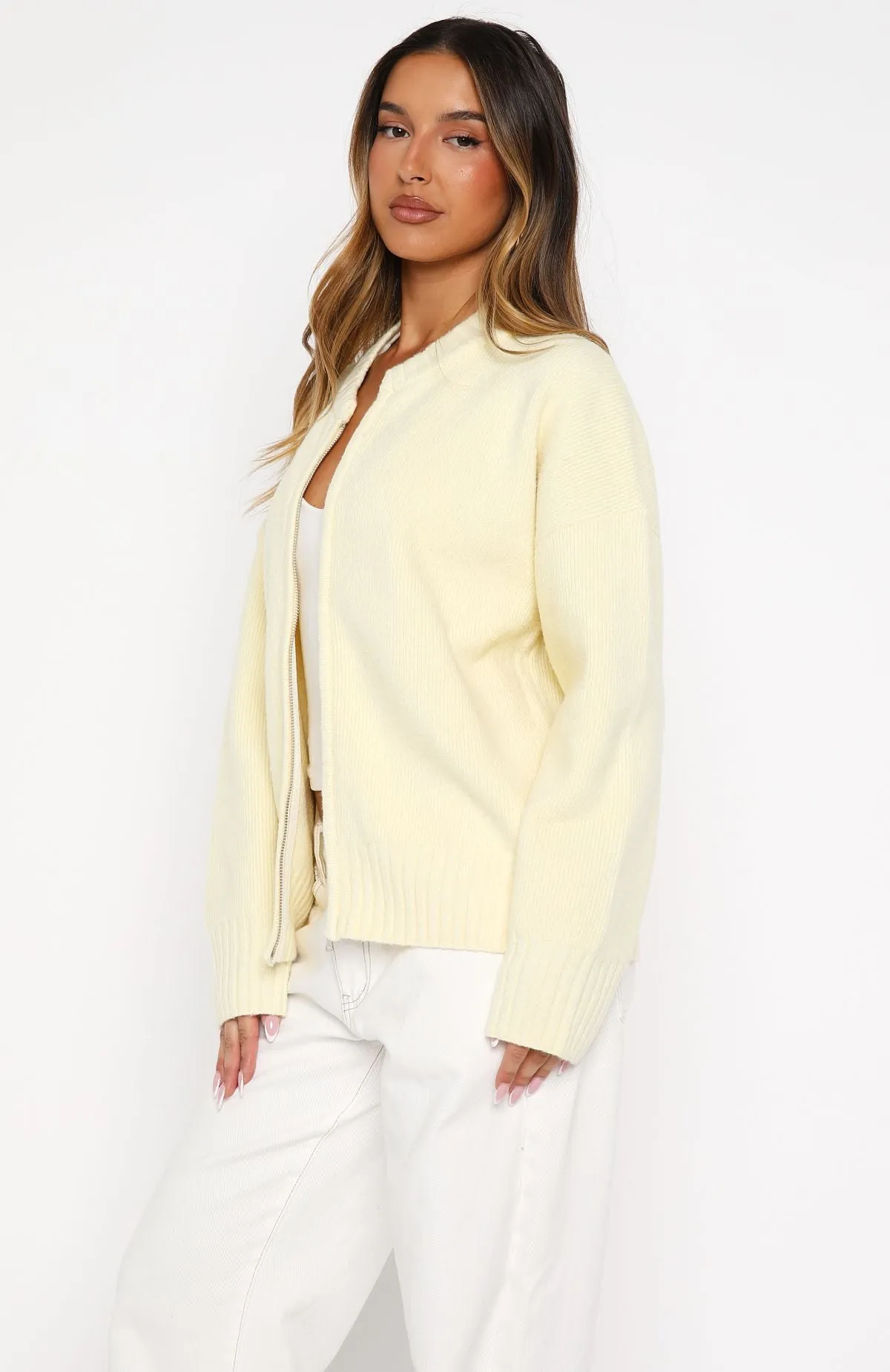 Unbreakable Bond Knit Jacket Lemon sold by White Fox Boutique product image thumbnail 3