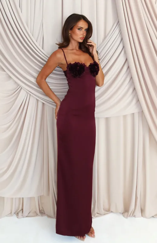 chinese dress ladies Compliment Me Maxi Dress Burgundy main image 0