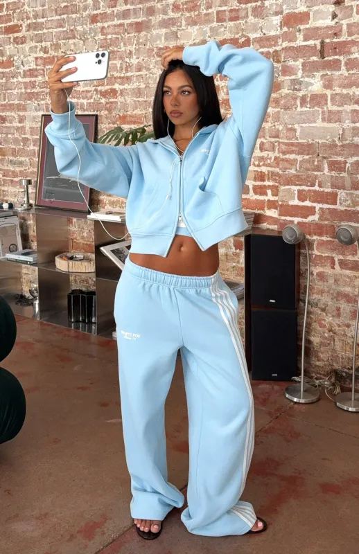 Release 15 Asalia Wide Leg Sweatpants Blue sold by White Fox Boutique