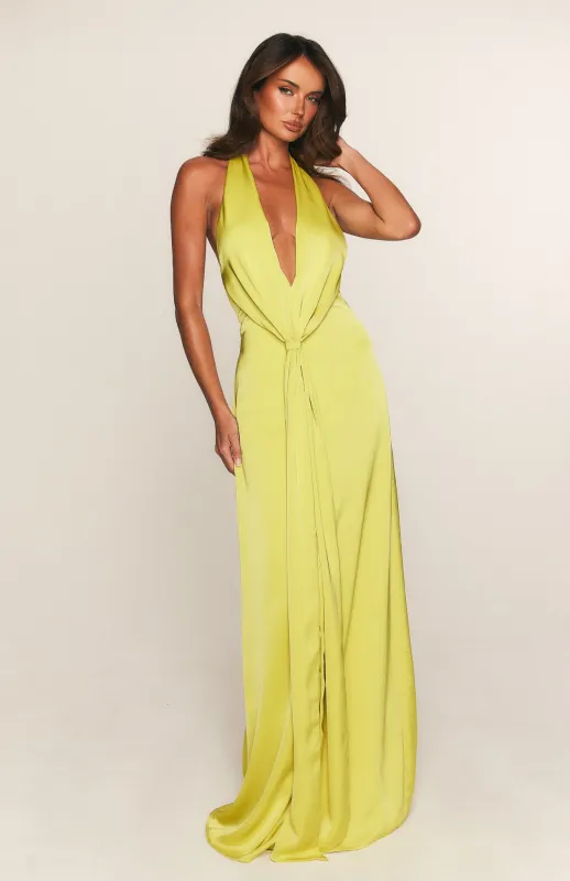Delicate Delight Maxi Dress Chartreuse sold by White Fox Boutique