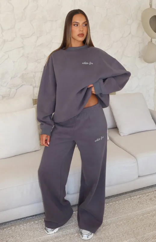 Why Won't You Wide Leg Sweatpants Volcanic sold by White Fox Boutique