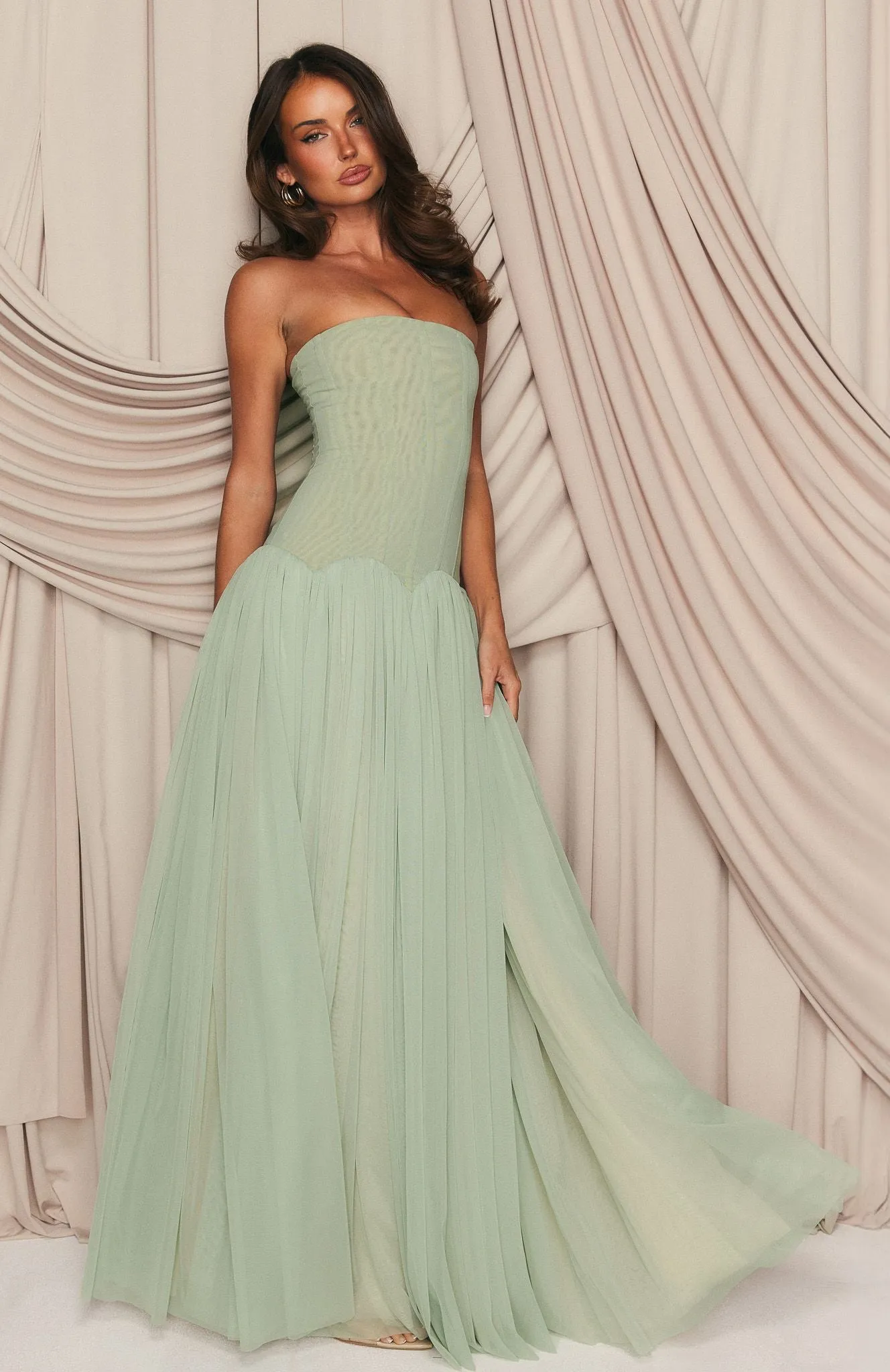 Magic Muse Maxi Dress Mint sold by White Fox Boutique