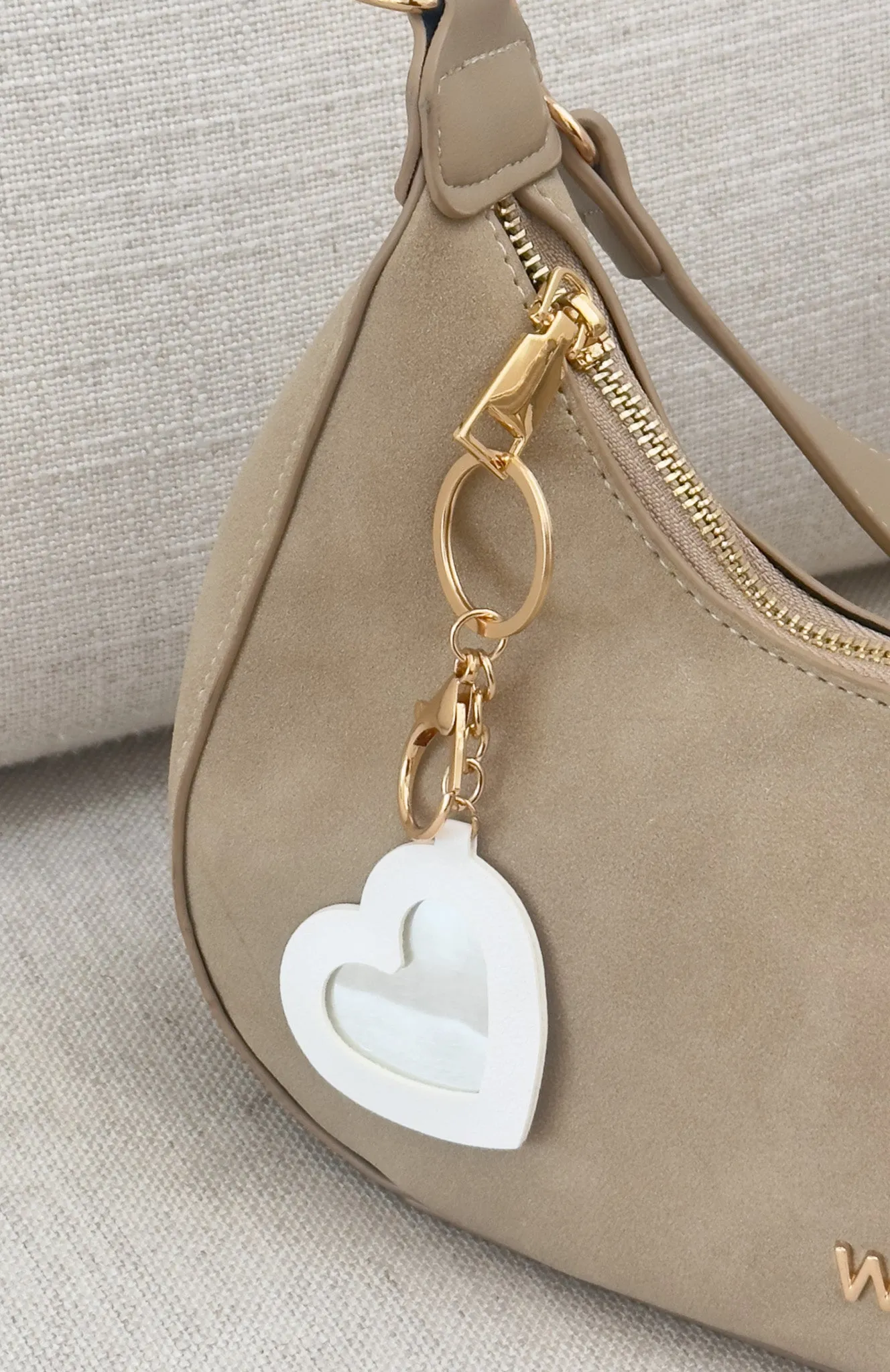 Haven Keychain White sold by White Fox Boutique