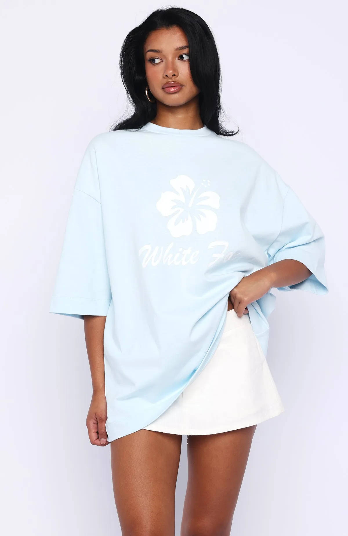 Own Your Glow Oversized Tee Blue sold by White Fox Boutique product image thumbnail 2