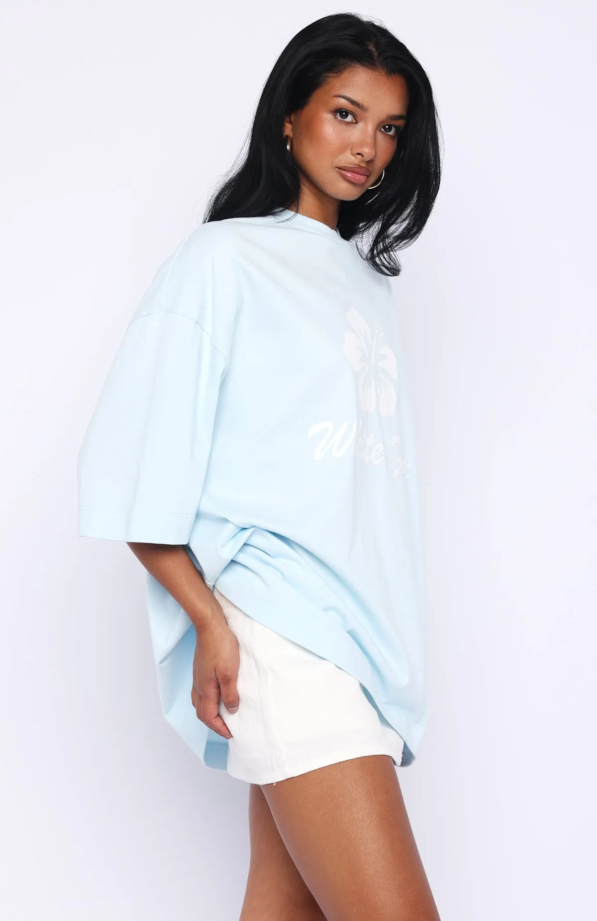 Own Your Glow Oversized Tee Blue sold by White Fox Boutique product image thumbnail 3