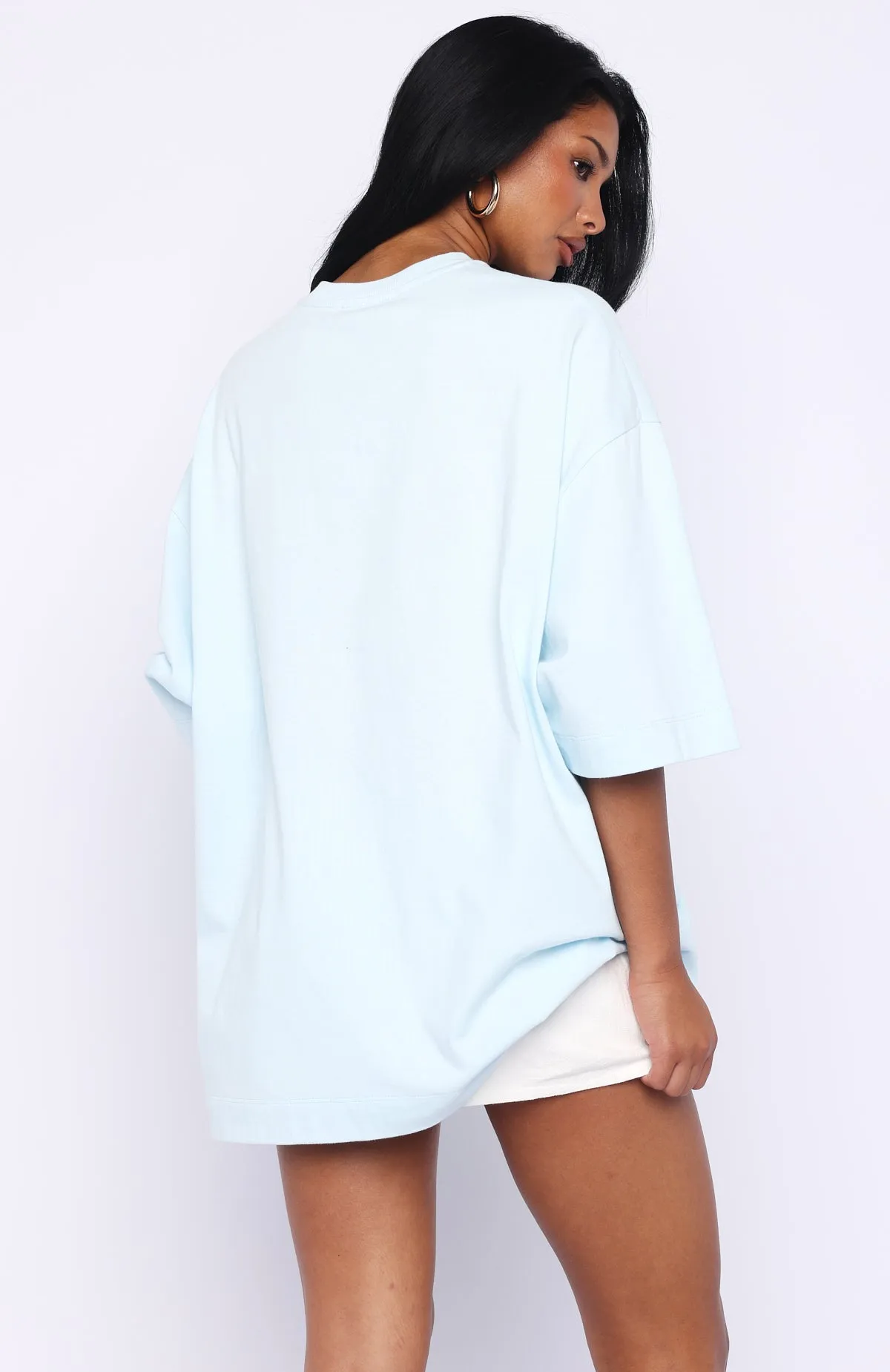 Own Your Glow Oversized Tee Blue sold by White Fox Boutique product image thumbnail 4