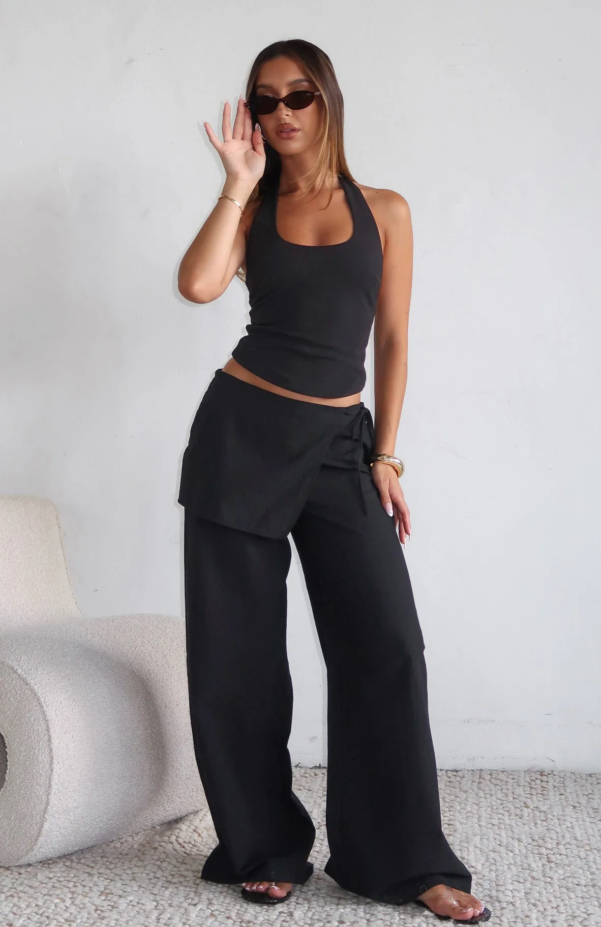 Off Beat Pants Black sold by White Fox Boutique