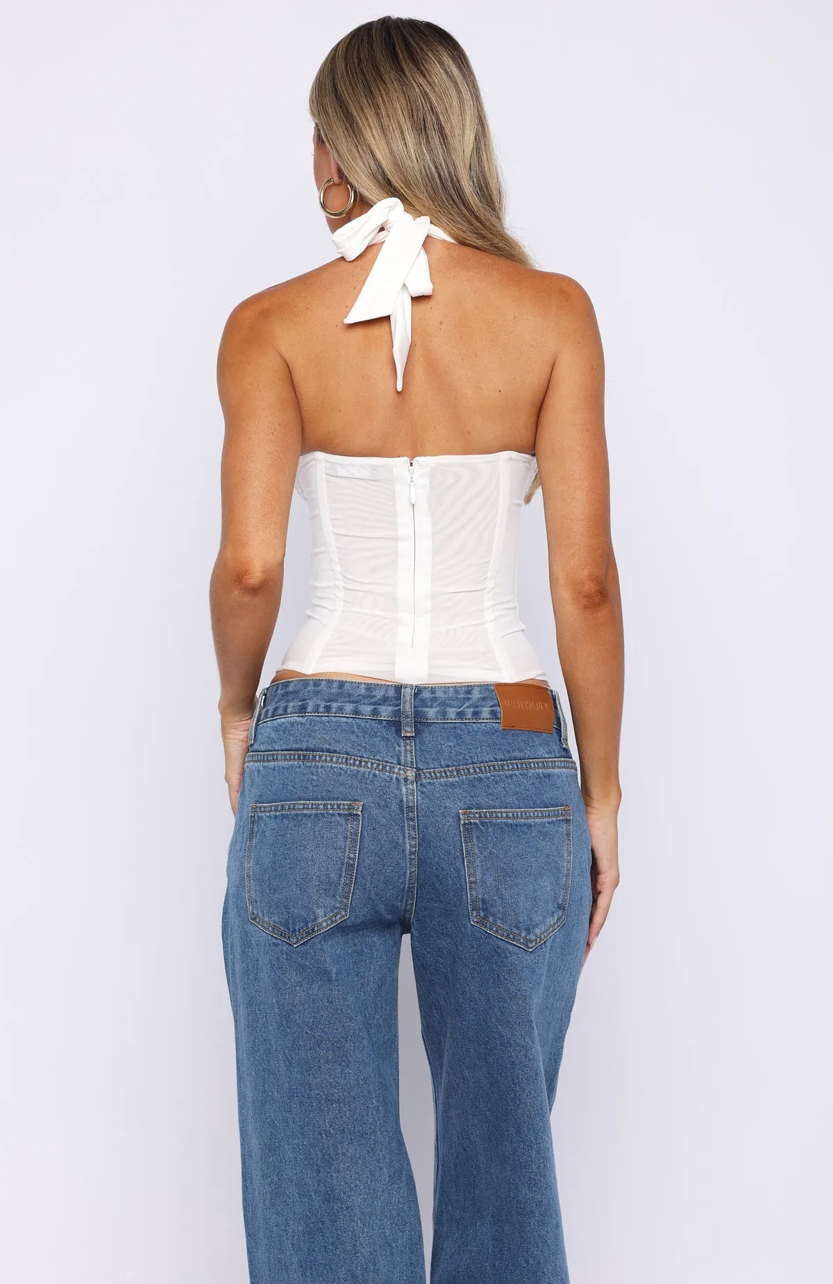 Hot Girl Halter Bustier White sold by White Fox Boutique product image thumbnail 4