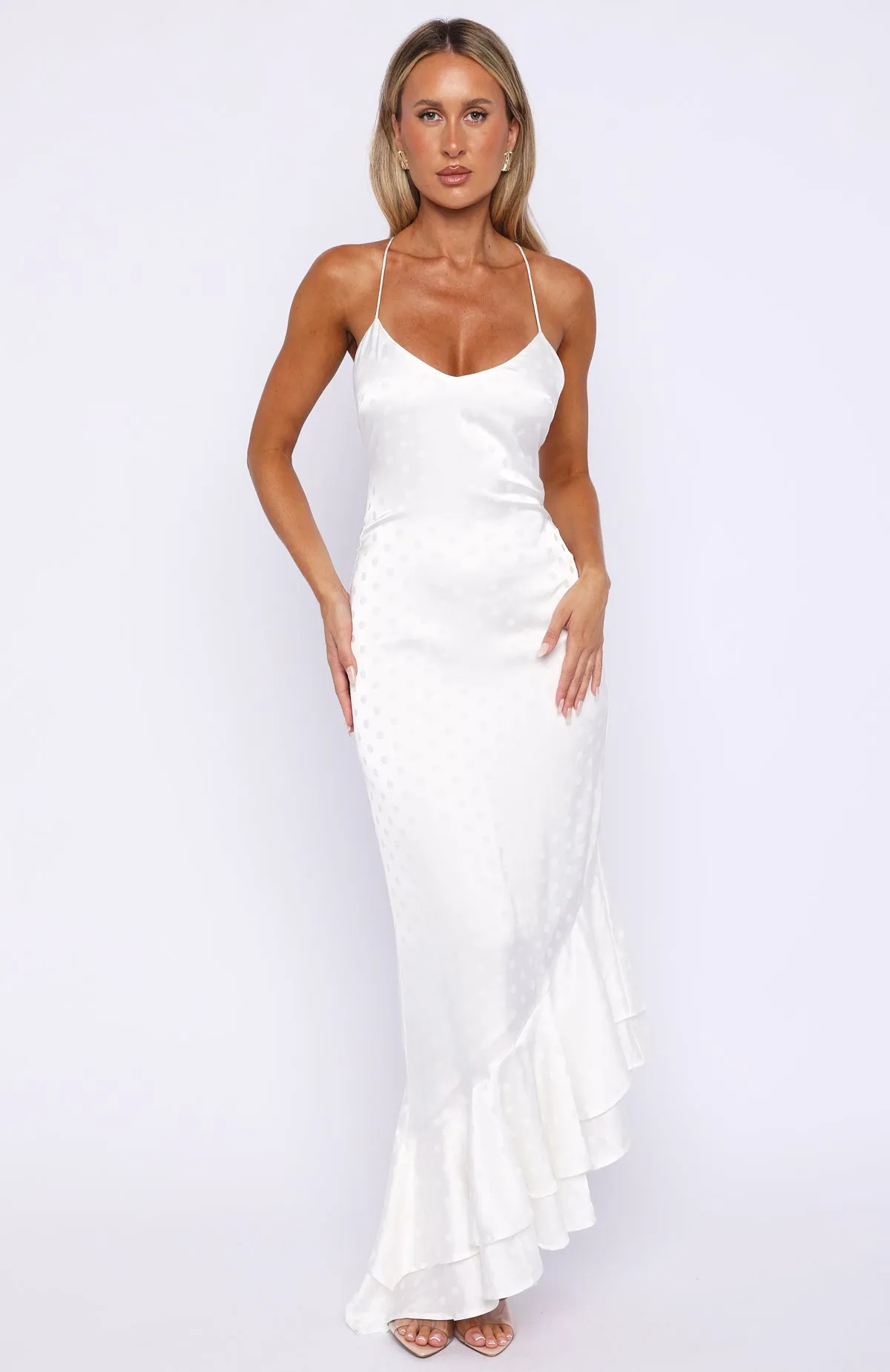 Starlit Skies Maxi Dress Off White sold by White Fox Boutique product image thumbnail 3