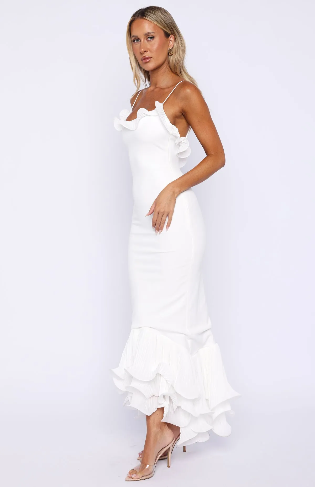 Dancing Petals Maxi Dress Off White sold by White Fox Boutique product image thumbnail 3