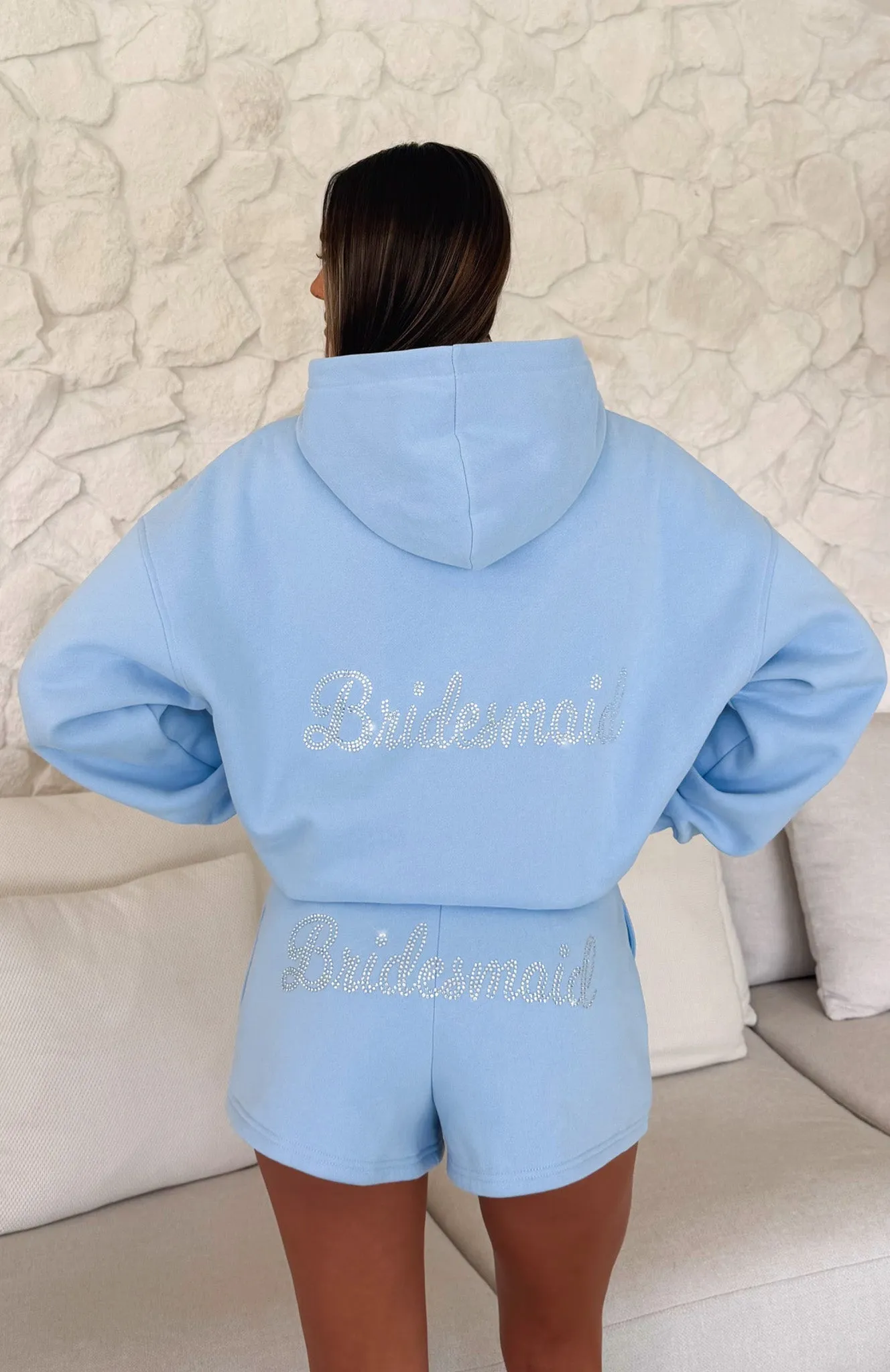 Bridal Party Oversized Hoodie Light Blue sold by White Fox Boutique