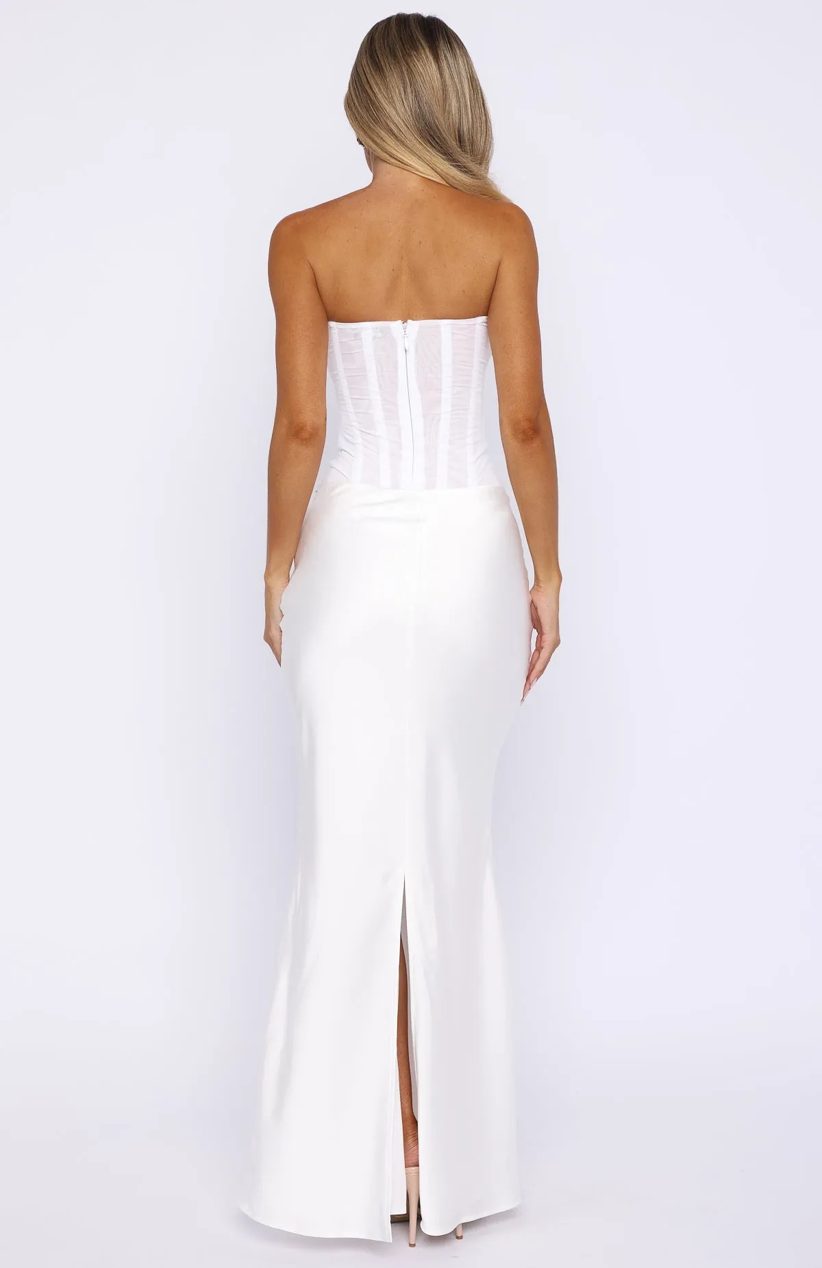Forever Starts Now Maxi Skirt Off White sold by White Fox Boutique product image thumbnail 5