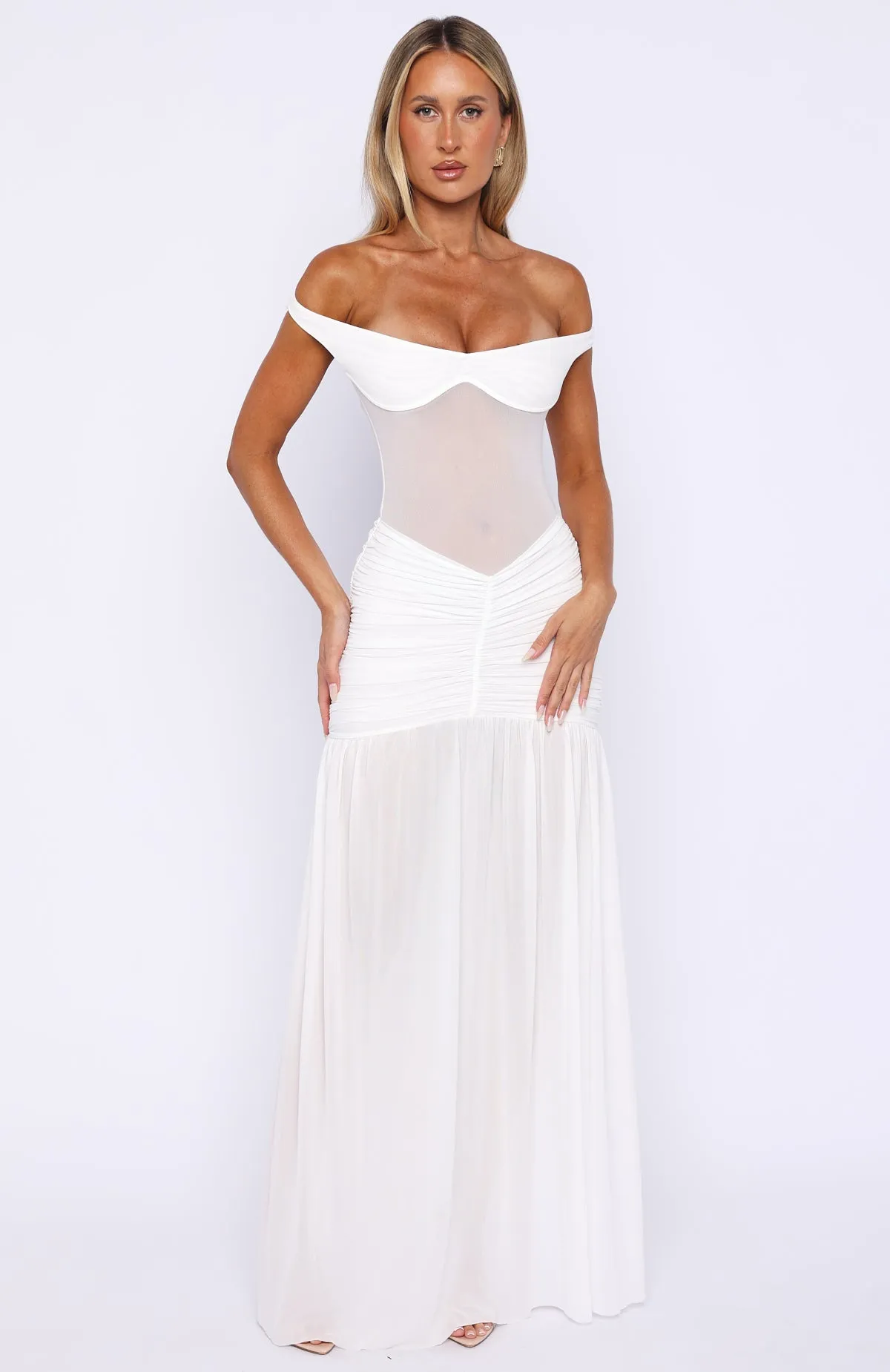 Let's Get Married Maxi Dress Off White sold by White Fox Boutique product image thumbnail 3