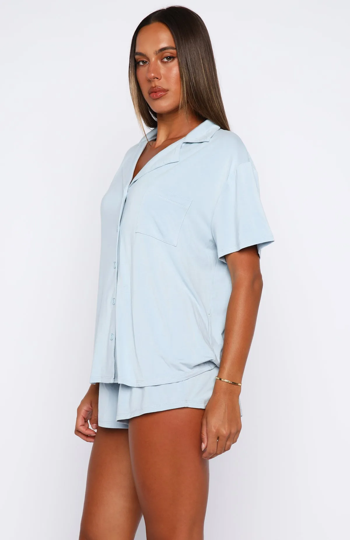 Dreamscape Pyjama Set Dusty Blue sold by White Fox Boutique product image thumbnail 3