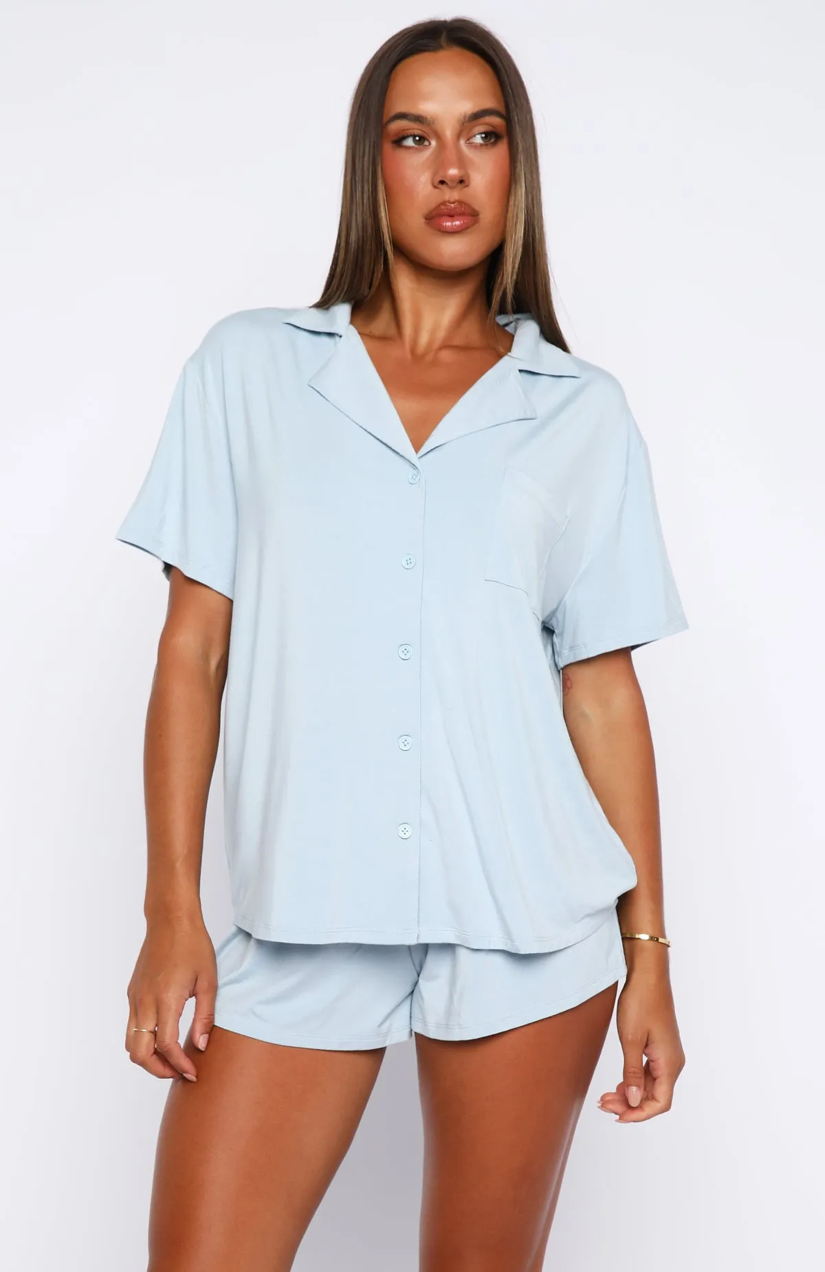 Dreamscape Pyjama Set Dusty Blue sold by White Fox Boutique product image thumbnail 2