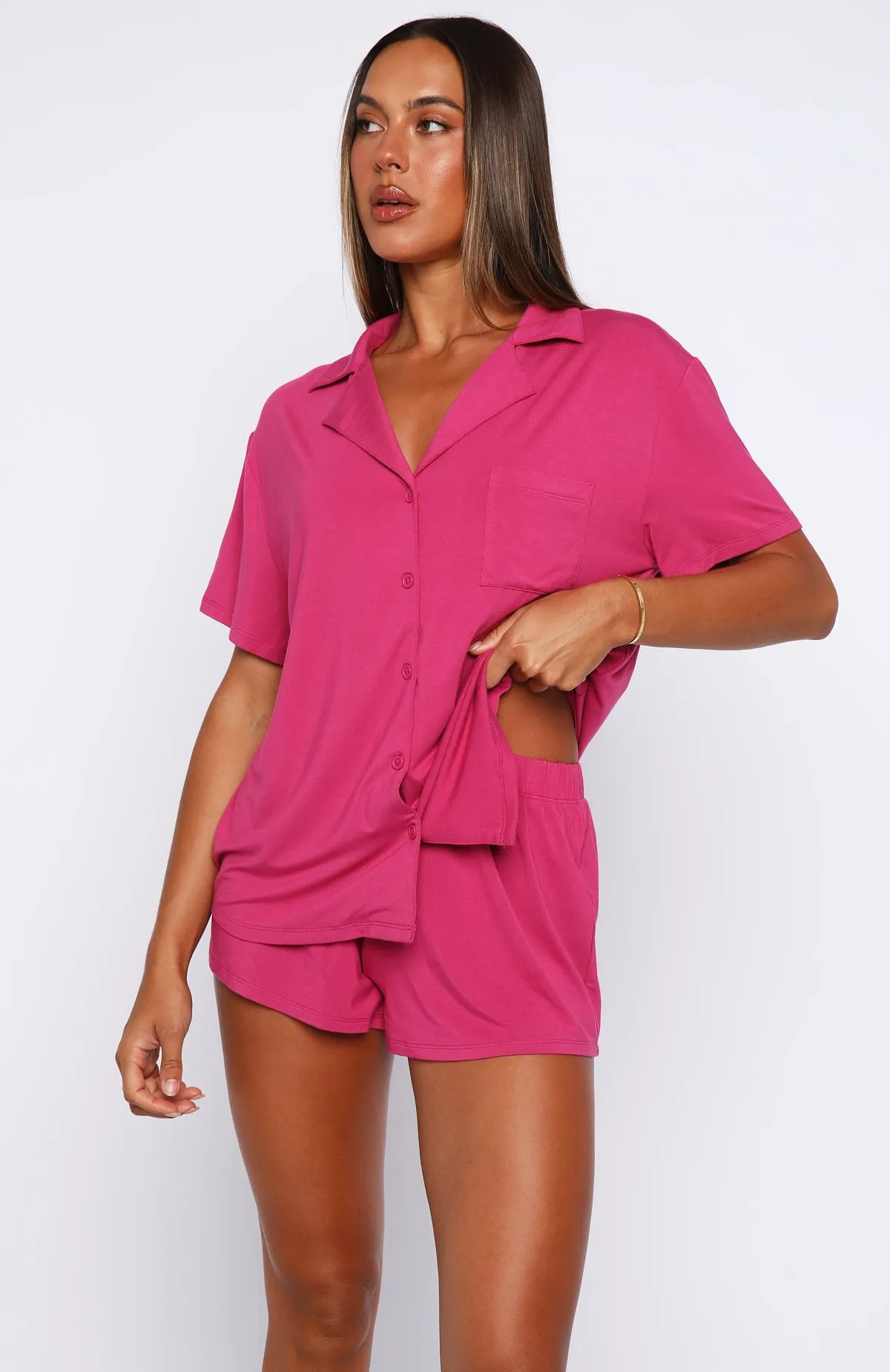 Dreamscape Pyjama Set Berry sold by White Fox Boutique product image thumbnail 2