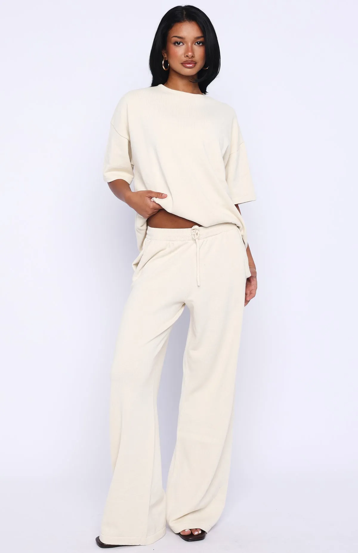 Rare Catch Knit Top Cream sold by White Fox Boutique product image thumbnail 5