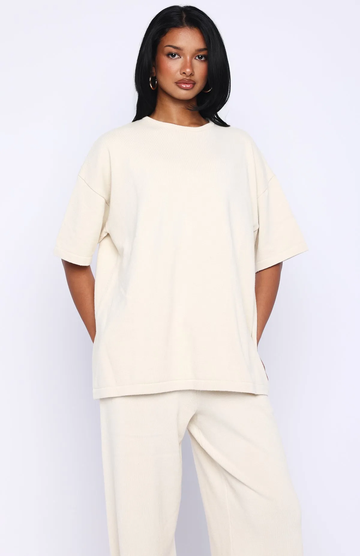 Rare Catch Knit Top Cream sold by White Fox Boutique product image thumbnail 2