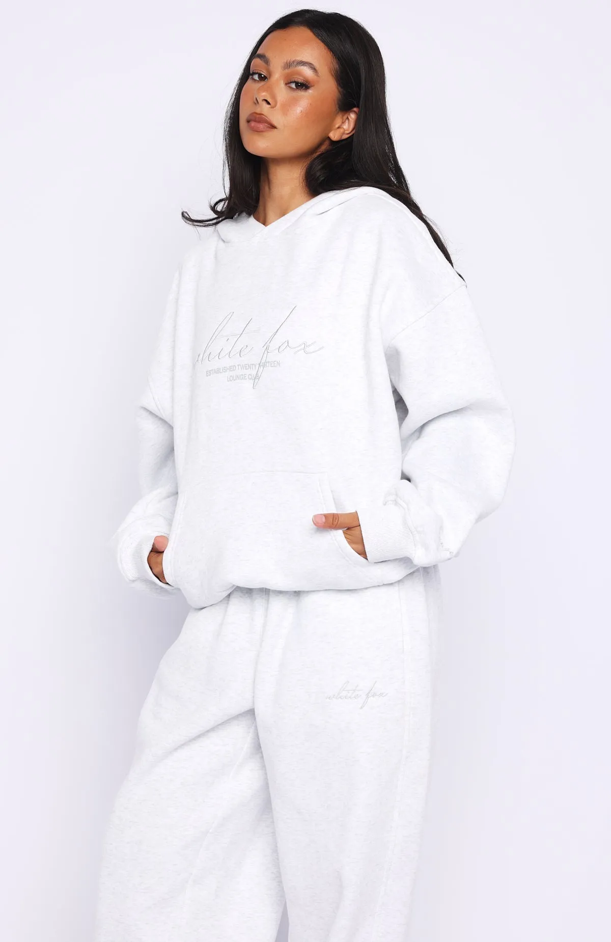 Know What You Want Oversized Hoodie Grey Marle sold by White Fox Boutique product image thumbnail 3