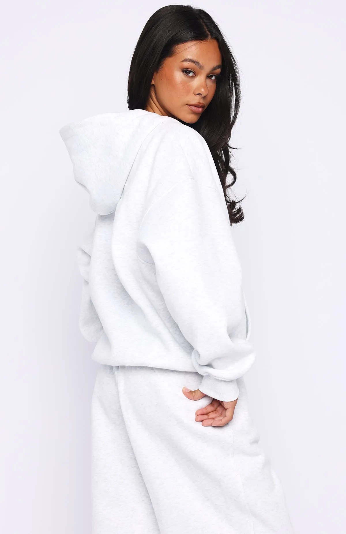 Know What You Want Oversized Hoodie Grey Marle sold by White Fox Boutique product image thumbnail 4